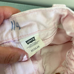 Load image into Gallery viewer, Vintage Levi's Cinched Waist Cut Off Pink Jean Shorts 6
