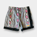 Load image into Gallery viewer, Vintage California Splash Gray Black Pink Gecko Beach Shorts 10-12 USA
