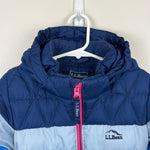 Load image into Gallery viewer, L.L. Bean Kids Down Jacket Colorblock Pink Berry Large 6/7
