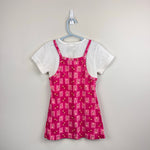 Load image into Gallery viewer, Vintage Healthtex Pink Floral Layered Tank Top T-Shirt Dress 5T
