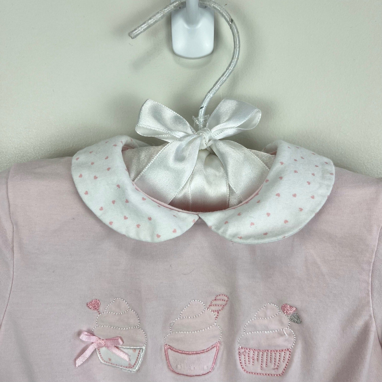 Mayoral Baby Pink Ruffle Cupcake Footie 2-4 Months