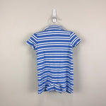 Load image into Gallery viewer, Ralph Lauren Soft Cotton Polo Shortall Blue White Stripes 6 Months
