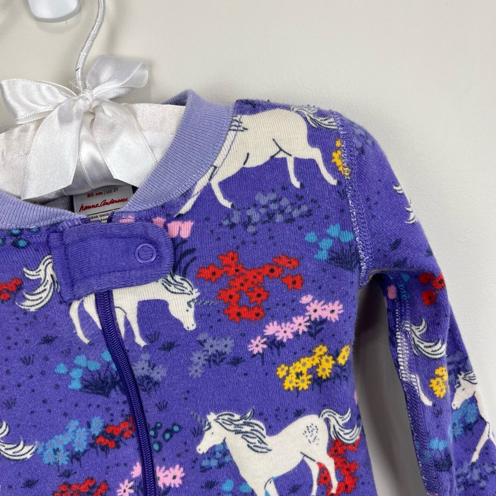 Hanna Andersson Purple Unicorn Pajamas 85 cm 2T