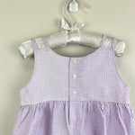 Load image into Gallery viewer, Vintage Y2K Carter's Purple Seersucker Stripe Flower Romper 18 Months
