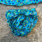 Load image into Gallery viewer, Vintage Basic Editions Blue Floral Outfit 24 Months
