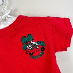 Vintage Laurent Brunhoff Babar Tee Shirt 6 Months France