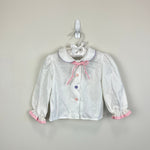 Load image into Gallery viewer, Vintage Healthtex Long Sleeve White Ruffle Blouse 18 Months USA
