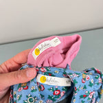 Load image into Gallery viewer, Mini Boden Cosy Ruffle Playset Dusty Blue Flower Bouquet 6-9 Months
