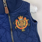 Load image into Gallery viewer, Ralph Lauren Navy Blue Quilted Equestrian Vest 3T
