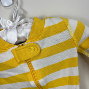 Hanna Andersson Yellow Stripe Pajamas 60 cm 3-6 Months