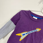 Load image into Gallery viewer, Mini Boden Purple Guitar Tee 3-4 Years
