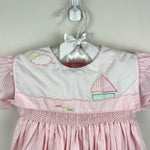 Load image into Gallery viewer, Carriage Boutiques Smocked Pink Sailboat Jumpsuit 24 Months
