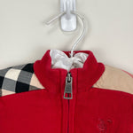 Load image into Gallery viewer, Burberry Full Zip Sweater Military Red 68 cm 6 Months
