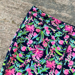 Load image into Gallery viewer, Lilly Pulitzer Girls Mini Weekender Luxletic Legging Low Tide Navy Garden Variety L 8-10
