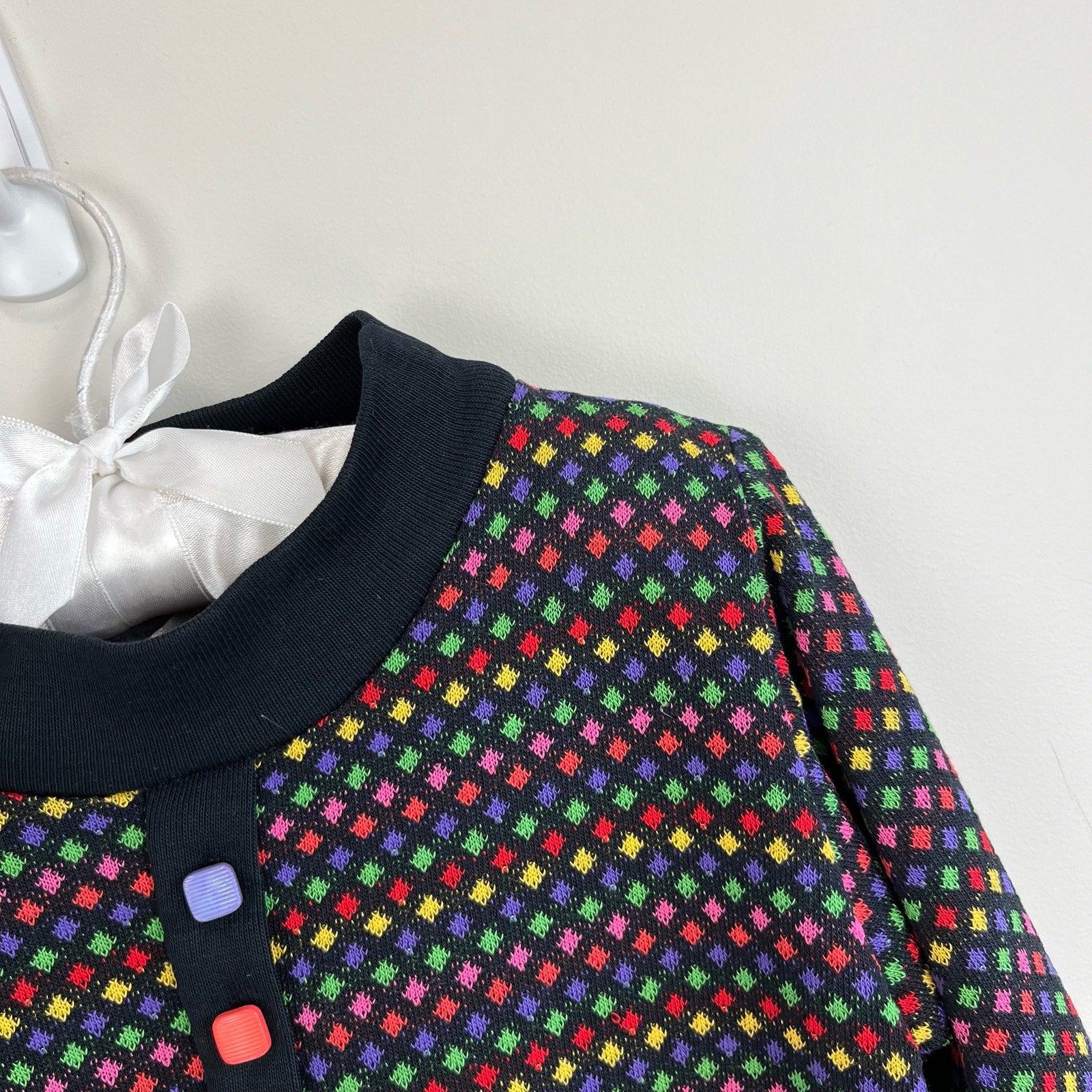 Vintage Polly Flinders 80s Geometric Dress 6