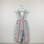 Load image into Gallery viewer, Vintage 90s Striped Suspender Pants Overalls 2T
