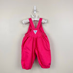 Load image into Gallery viewer, Vintage OshKosh B'gosh Pink Cross Front Overalls 12 Months USA
