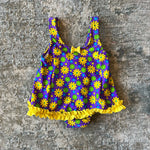 Load image into Gallery viewer, Vintage Carters Purple Floral Bathing Suit 12 Months
