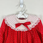 Load image into Gallery viewer, Vintage Red Ruffle Polka Dot Dress Medium USA
