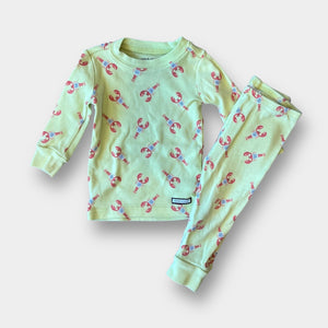 Janie and Jack Elgin Yellow Lobster Print Pajamas 6-12 Months