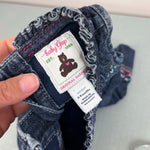 Load image into Gallery viewer, Y2K Vintage Gap Embroidered Flower Heart Denim Jumper Dress 3-6 Months
