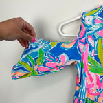 Load image into Gallery viewer, Lilly Pulitzer Girls Pop Up Jungle Hoppin Linn Cold Shoulder Dress Large 8-10
