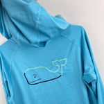 Load image into Gallery viewer, Vineyard Vines Kids Long Sleeve Burgee Whale Performance Hoodie T-Shirt Blue 7

