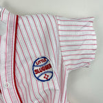Load image into Gallery viewer, Vintage Red Striped Baseball Pajama Set 24 Months USA
