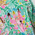 Load image into Gallery viewer, Lilly Pulitzer Girls UPF 50+ Little Skipper Popover Multi Lets Get Together L 8-10
