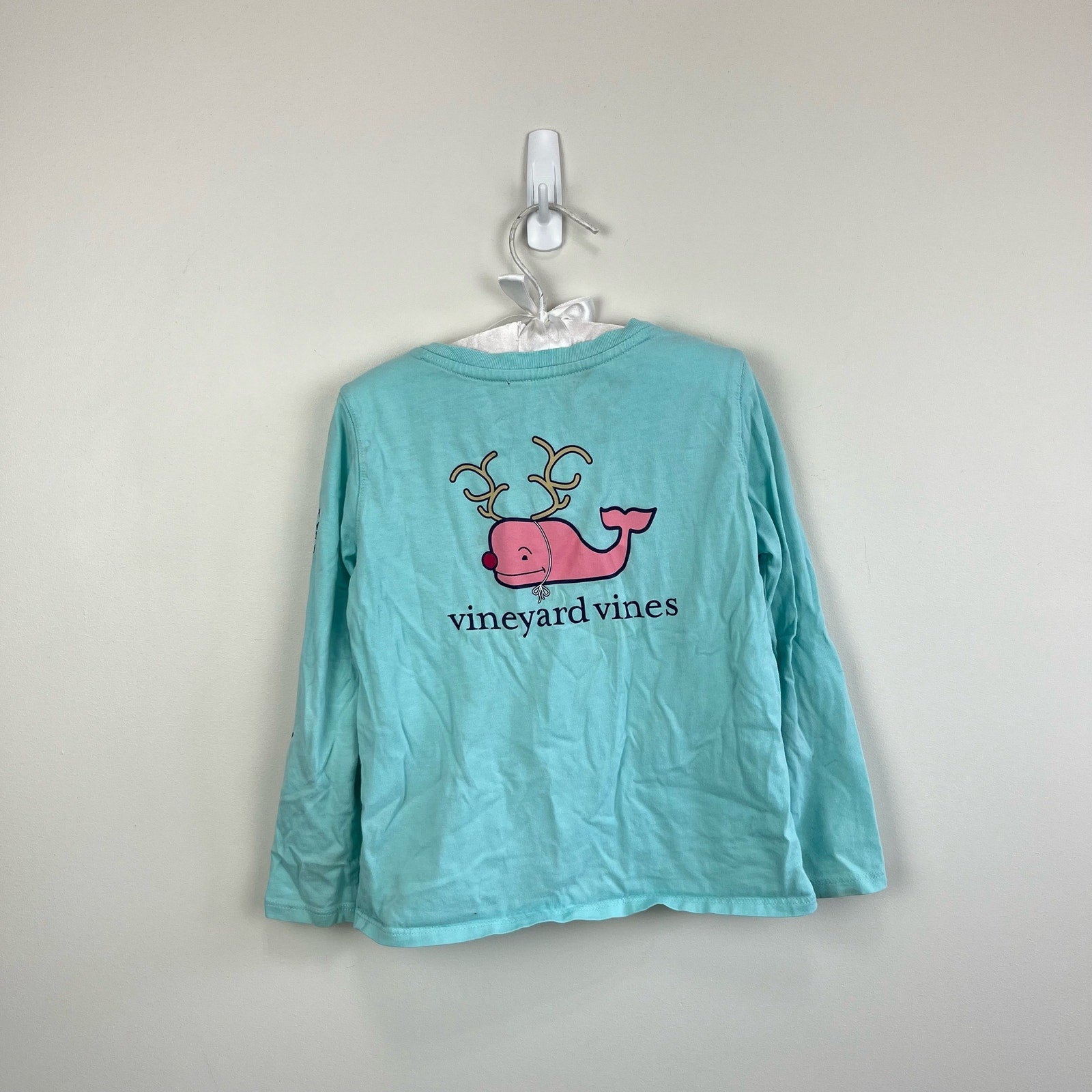 Vineyard Vines Reindeer Whale Pocket Tee 4T