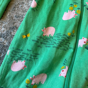 Hanna Andersson Green Farm Footie Pajamas 90 cm 3T