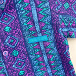 Load image into Gallery viewer, Vintage Broken in Blues World Reserve Short Sleeve Collared Beach Shirt 4T

