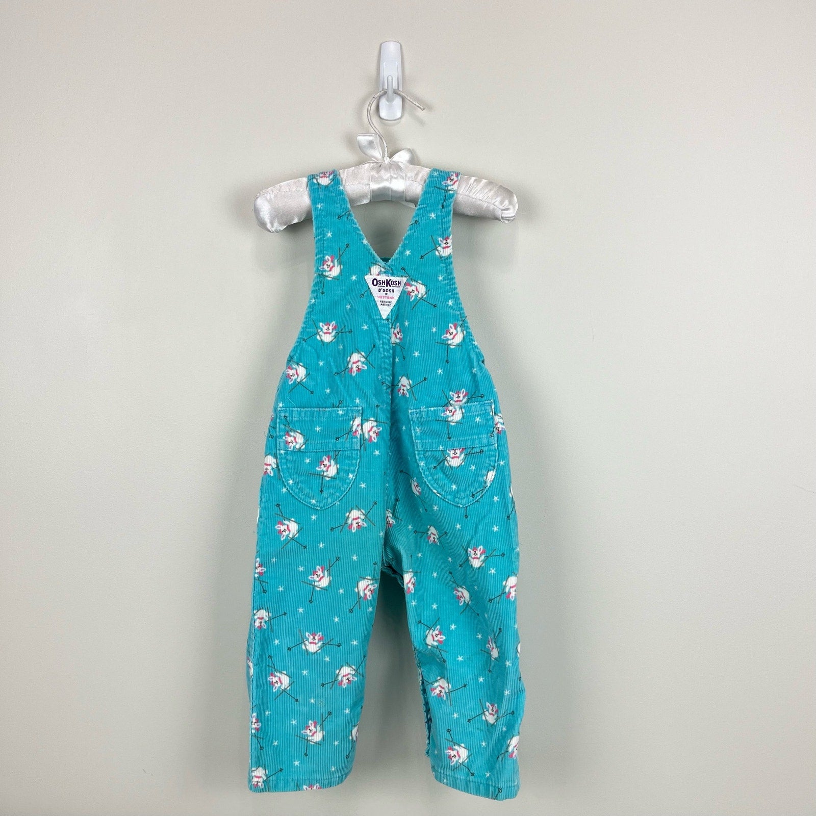 Vintage OshKosh B'gosh Ski Bunny Overalls 18 Months USA