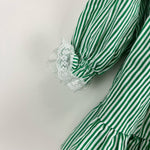 Load image into Gallery viewer, Vintage Bryan Green Striped Dress 18 Months USA
