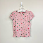 Load image into Gallery viewer, Mini Boden Short Sleeved Pointelle Top Pink Floral 8-9 NWOT
