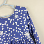 Load image into Gallery viewer, Hanna Andersson Long Sleeve Dress with Pockets Abstract Snowflakes 120 cm 6-7
