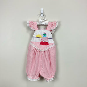 Vintage Pete's Jeans by Good Lad Pink Striped Romper 3T