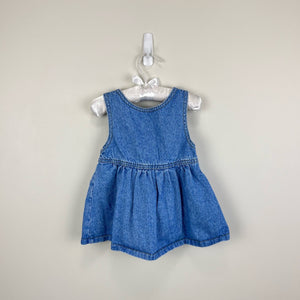 Vintage Lee Blue Jean Jumper Dress 12 Months USA