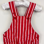 Load image into Gallery viewer, Vintage Happy Kids Red Striped Shortalls 2T
