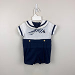 Load image into Gallery viewer, Vintage Good Lad Sailor Suit Romper 24 Months USA NWOT
