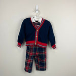 Load image into Gallery viewer, Vintage Great Guy Festive 3 Piece Plaid Outfit 12 Months USA
