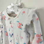 Load image into Gallery viewer, Magnetic Me Floral Velour Footie Sleeper 12-18 Months
