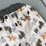 Load image into Gallery viewer, The North Face Baby Reversible Perrito Snow Pants Gray Woodland Animals 3-6 Months
