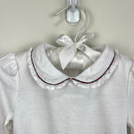 Load image into Gallery viewer, Ralph Lauren Red Corduroy Puppy Basket Ruffle Collar Dress Set 12 Months
