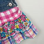 Load image into Gallery viewer, Vintage OshKosh B'gosh Floral Plaid Ruffle Skirtall Jumper 2T
