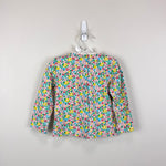 Load image into Gallery viewer, Mini Boden Long Sleeve Floral Ruffle Collar Shirt 12-18 Months

