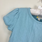 Load image into Gallery viewer, Mini Boden Short Sleeve Pointelle Top Light Celeste Blue 6-7 Years
