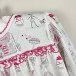 Load image into Gallery viewer, Kissy Kissy White Pink French Print Ruffle Playsuit 12-18 Months
