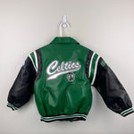 Load image into Gallery viewer, Vintage NBA Elevation Green Black Vegan Leather Kids Jacket 7
