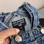 Load image into Gallery viewer, Vintage Polo Jeans Co Ralph Lauren Blue Jean Shortalls M 6-12 Months
